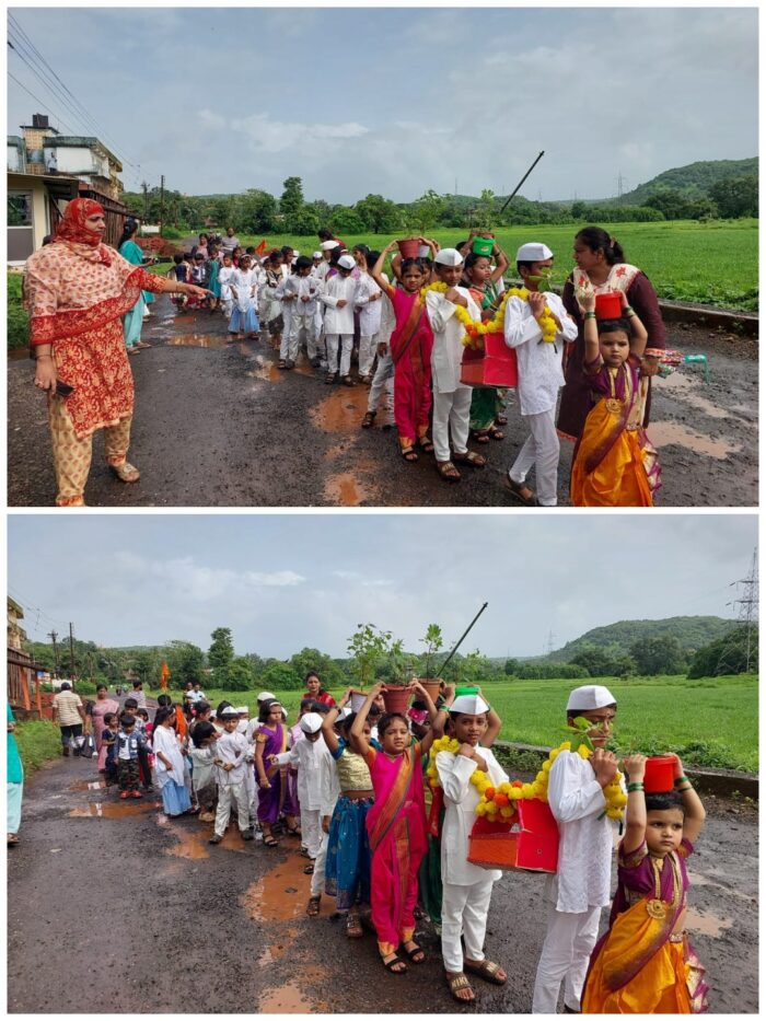खारेपाटण येथे चिमुकल्यांच्या वतीने काढण्यात आली आषाढी एकादशी निमित्त दिंडी