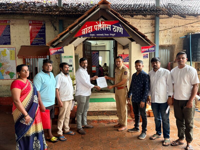 सोनाली गावडे मृत्यूप्रकरणी सी.आय.डी चौकशीची मागणी; कुटुंबीयांचे पोलीस निरीक्षकांना निवेदन