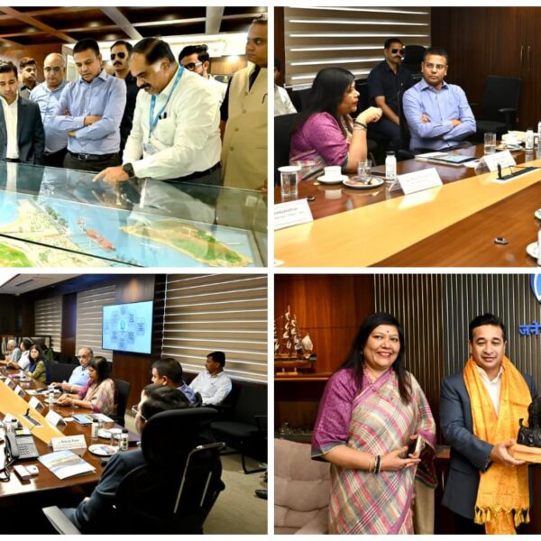 राज्यातील सागरी पायाभूत सुविधांच्या बळकटीकरणासाठी मंत्री नितेश राणे यांची जेएनपीए बंदराला भेट