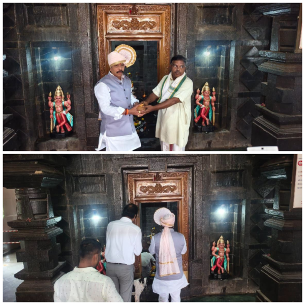 स्वयंभू श्री रवळनाथ मंदिरात दर्शन घेऊन संदेश पारकर यांनी मागितले&hellip;