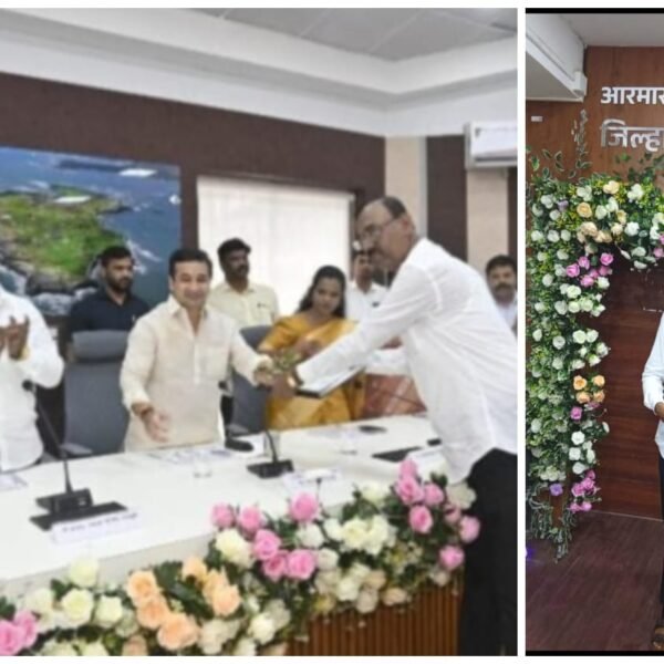 पालकमंत्र्यांच्या हस्ते उत्कृष्ट पोलीस पाटील पुरस्काराने मोहन सावंत यांचा सन्मान