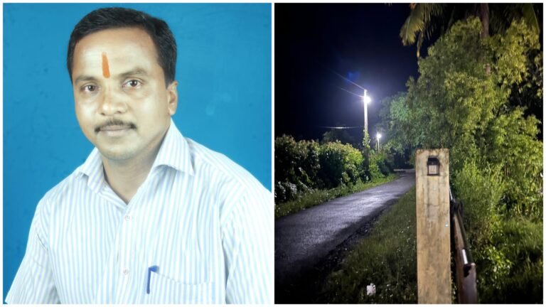 खारेपाटण येथे रस्त्यावर बरेच दिवस बंद असलेले पथदिवे लावले.