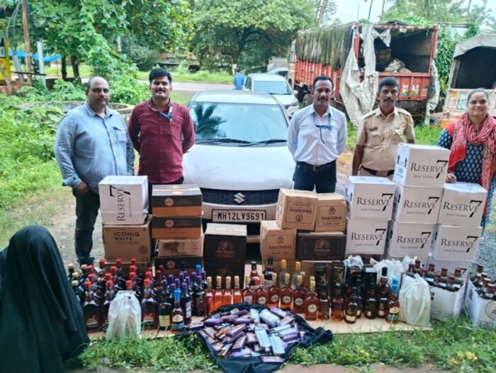एक्साईज कणकवलीच्या पथकाने 6 लाखांच्या अवैध दारुसह 12 लाखांचा मुद्देमाल&hellip;