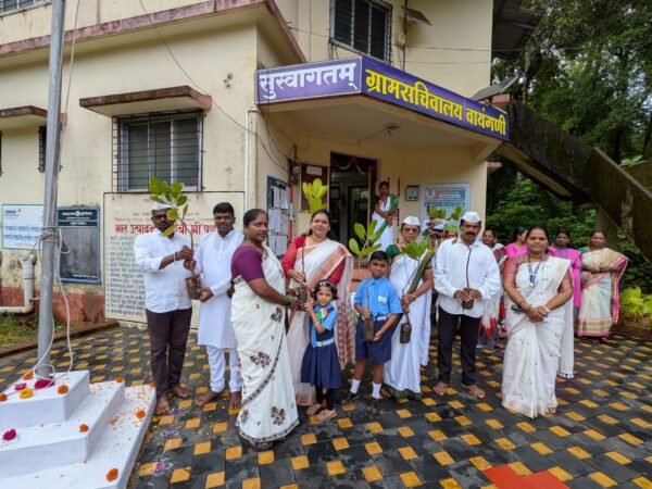स्वातंत्र्य दिनाचे औचित्य साधून वायंगणी ग्रामपंचायतीकडून वृक्षवाटप..!