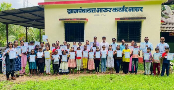 नारूर येथे संविधान मूल्यांवर आधारित बालमेळावा उत्साहात संपन्न