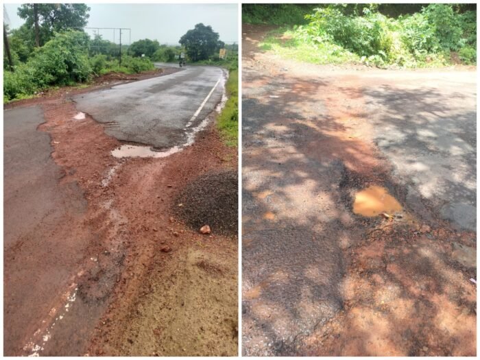 भूमिगत विद्युत केबलसाठी रस्त्यावर मारलेले चर धोकादायक