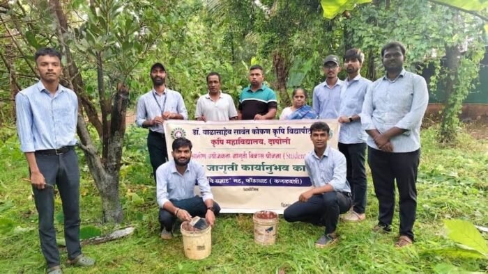 लोरे नं. २ येथे कृषी सम्राट गटाकडून काजू बागेत बोर्डो&hellip;