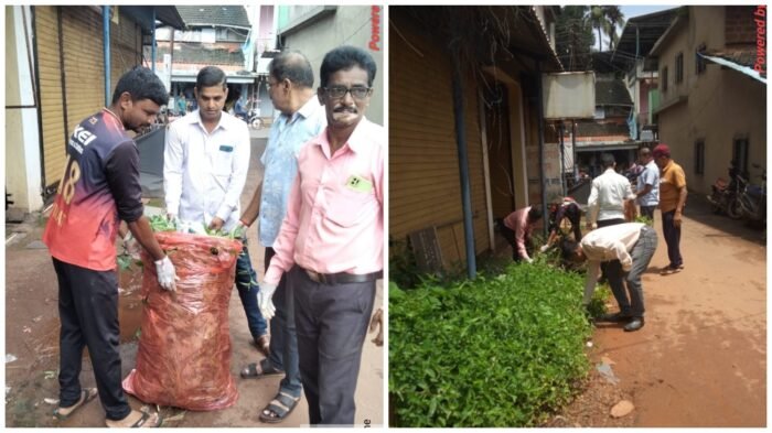 कट्टा बाजारपेठ येथे स्वच्छता मोहीम संपन्न
