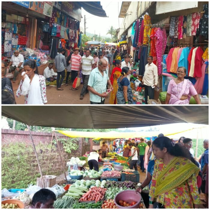 गणेश चतुर्थी सणाच्या पार्श्वभूमीवर खारेपाटण आठवडा बाजार गर्दीने फुल