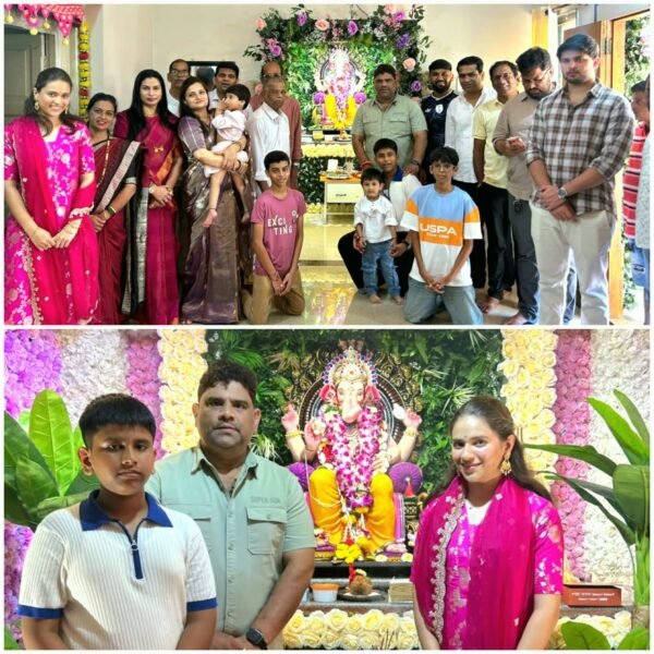 माजी आमदार वैभव नाईक यांनी कुटुंबीयांसोबत आरोंदा येथील निवासस्थानी विराजमान गणरायाची विधिवत पूजा करून घेतले दर्शन