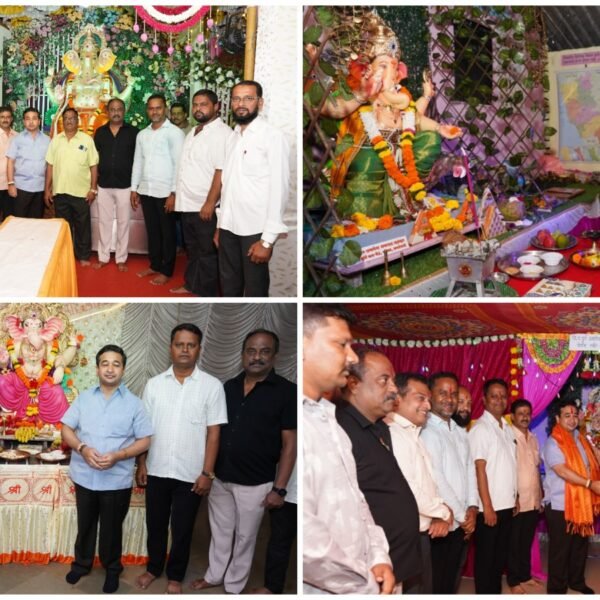 कणकवलीतील सार्वजनिक गणेशोत्सव मंडळांना पालकमंत्री ना. नितेश राणे यांची भेट