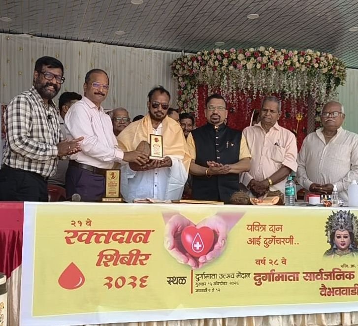 सिंधू रक्त मित्र प्रतिष्ठानचे तालुकाध्यक्ष राजेश पडवळ यांचा गौरव; रक्तदान चळवळीत मोलाचे योगदान