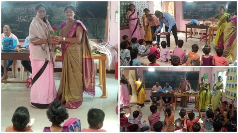 खारेपाटण पंचशील नगर येथील अंगणवाडी केंद्रात “आंगन का मेला कार्यक्रम ” संपन्न
