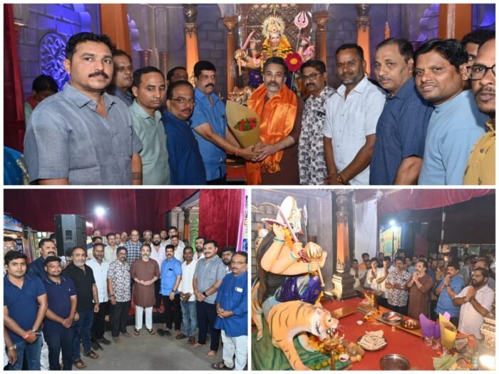 शिवसेना आ. निलेश राणे यांनी कणकवलीत घेतले दुर्गा मातेचे दर्शन