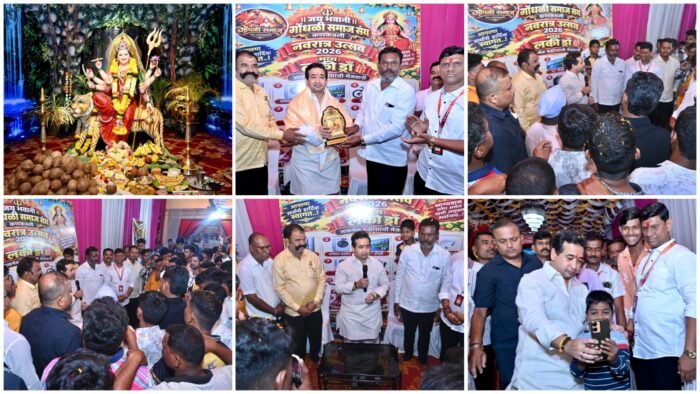 कणकवली जय भवानी गोंधळी समाज संघाच्या नवरात्रोत्सवाला पालकमंत्री नितेश राणे&hellip;