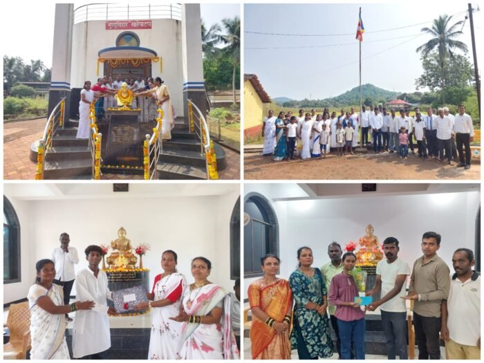 खारेपाटण पंचशील नगर येथे धम्मचक्र प्रवर्तन दीन उस्ताहात साजरा