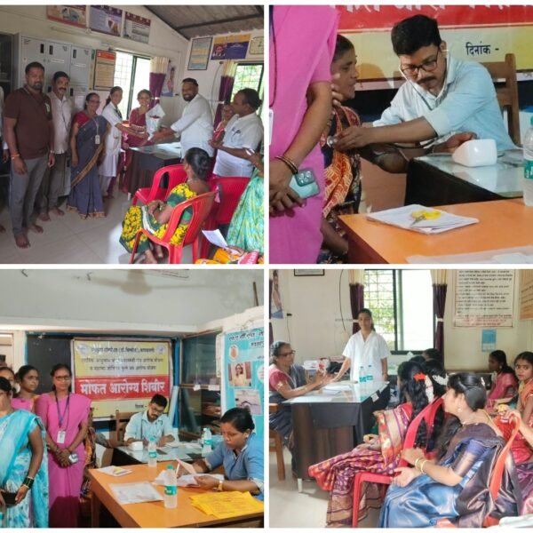 लोरे येथे ‘माझं गाव – आरोग्यसंपन्न गाव’ उपक्रमांतर्गत आरोग्य तपासणी व मार्गदर्शन शिबिर उत्साहात संपन्न